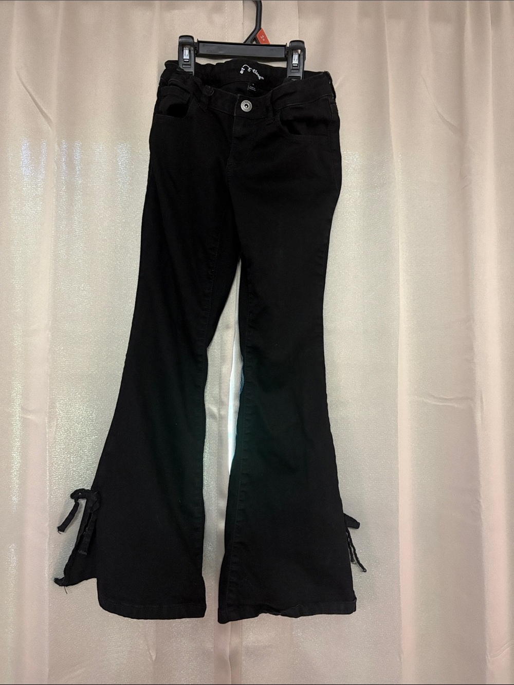 art class Black Flared Jeans with Side Ties